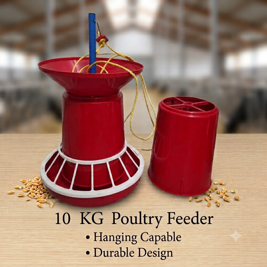 Solidmade Heavy Duty 10 KG Semi Automatic Poultry Feed Dispenser for Chickens | Free Delivery