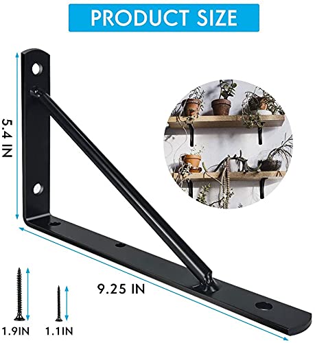 Heavy-Duty L-Shaped Shelf Bracket | Industrial Rustic Iron | Right-Angle Metal Support | Perfect for Open Wall Shelving