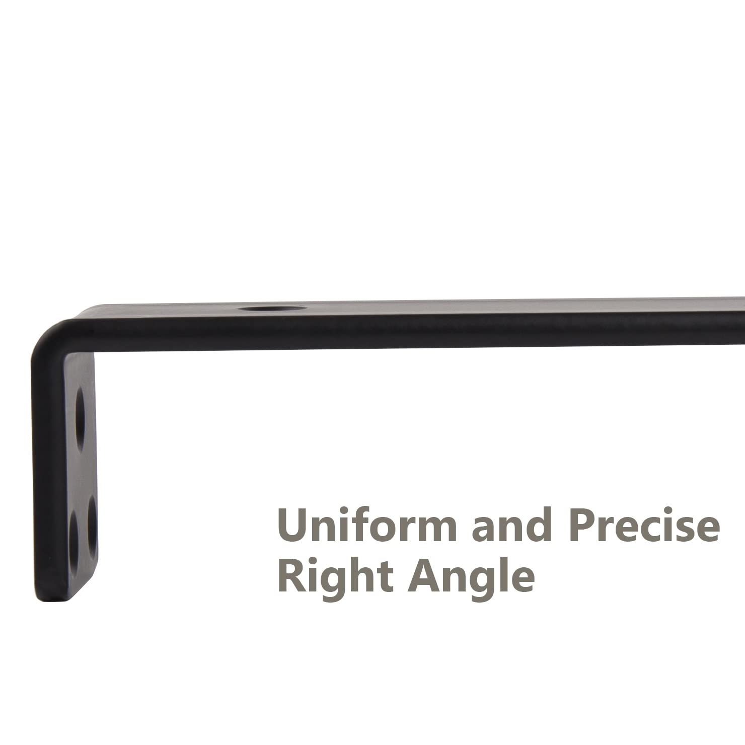 6-Pack 4 Inch Floating Shelf Brackets, Heavy Duty Hidden Shelves Bracket for Small Shelf, Kitchen Shelf, Nursery Shelf, Black Powder Coated Steel