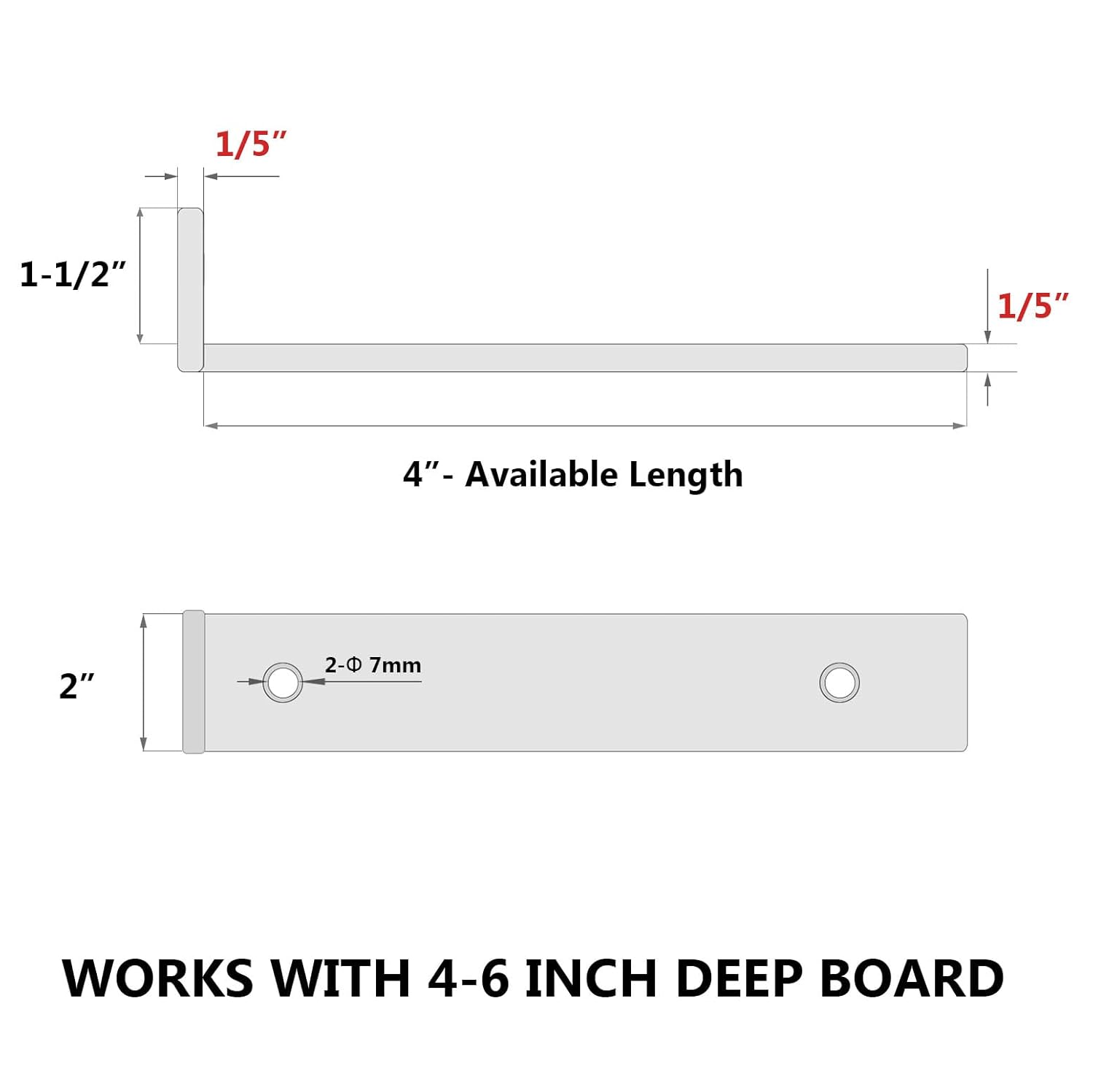 6-Pack 4 Inch Floating Shelf Brackets, Heavy Duty Hidden Shelves Bracket for Small Shelf, Kitchen Shelf, Nursery Shelf, Black Powder Coated Steel