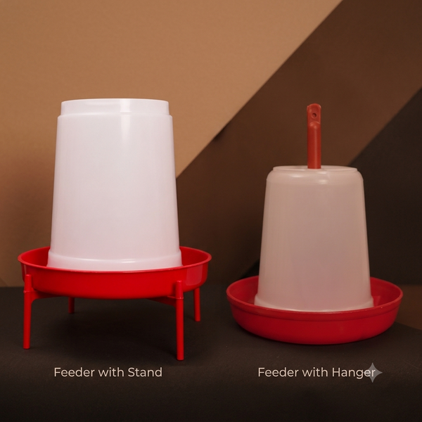 Solidmade 3kg Poultry chick Feeder 3L Chick Drinker Combo with Stand | Heavy Duty Plastic Feeding &amp; Watering Set for Chicks, Broilers &amp; Layers