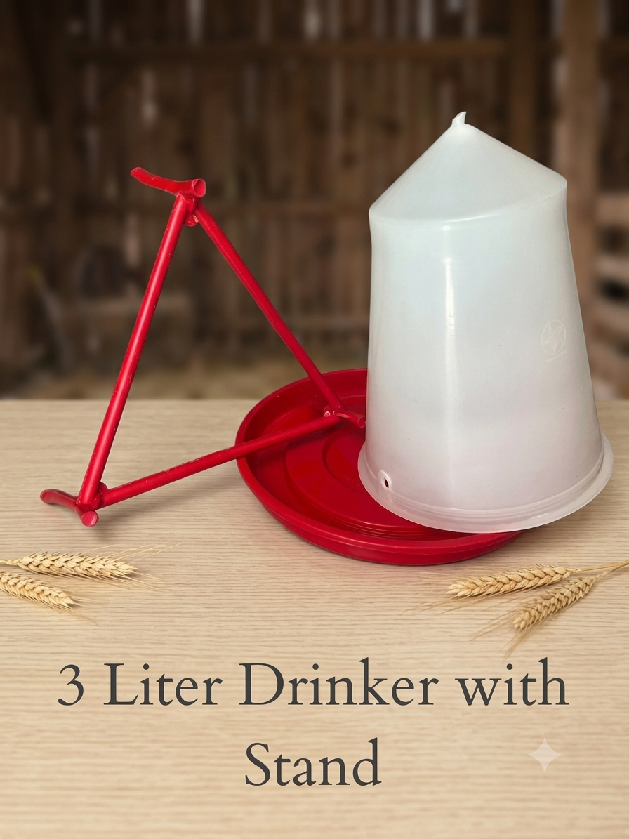 Solidmade 3kg Poultry Feeder &amp; 3L Chicken Drinker Combo with Stand | Heavy Duty Plastic Feeding &amp; Watering Set for Chicks, Broilers &amp; Layers