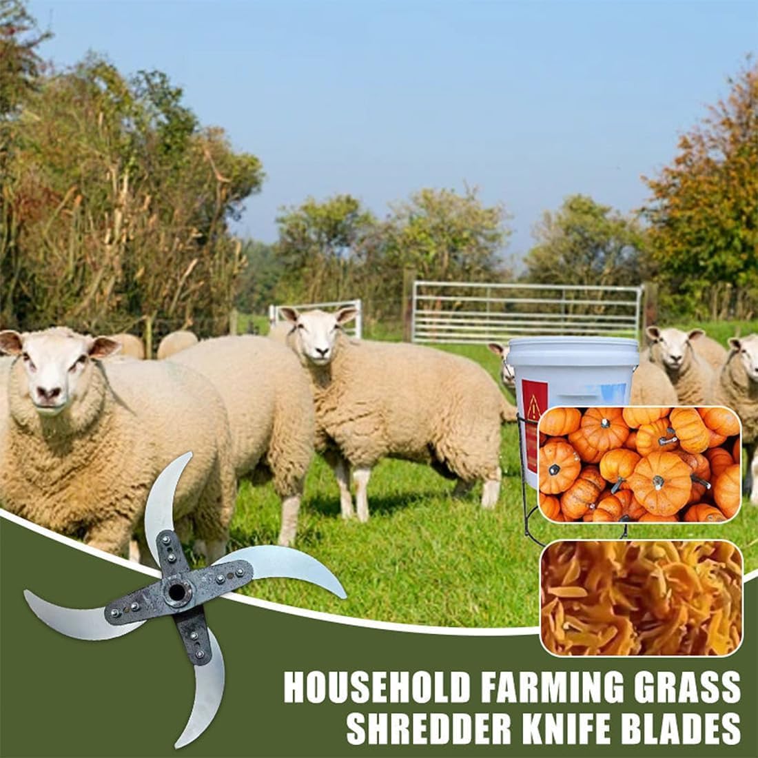 Heavy Duty Grass Shredder for Animal Feed & Home Farming
